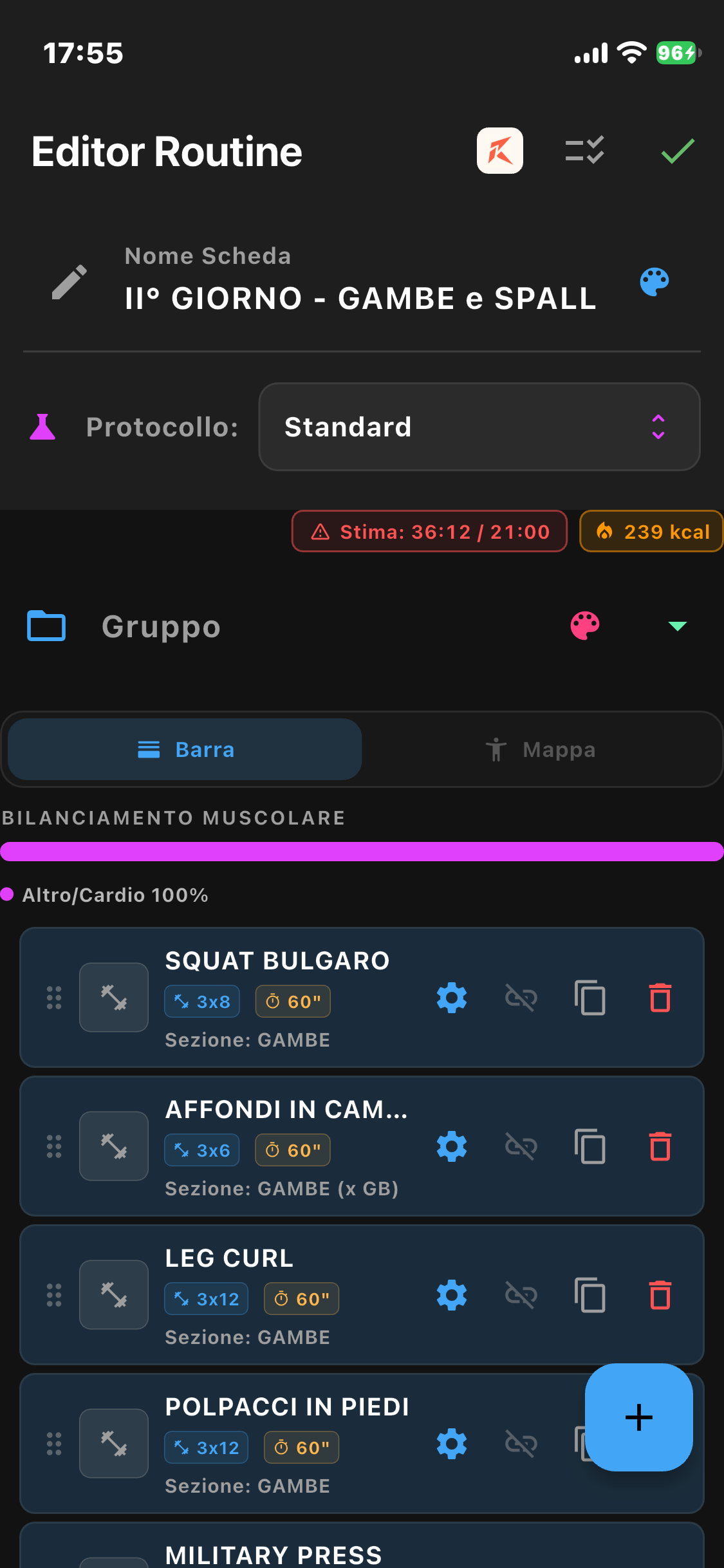 Scheda riconosciuta dall’AI nell’editor